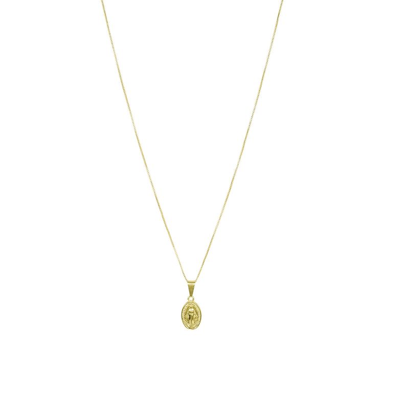 ANDREA COGGIOLA JOYAS - Collar Virgen De Los Rayos Veneciana Enchapado Oro 18K