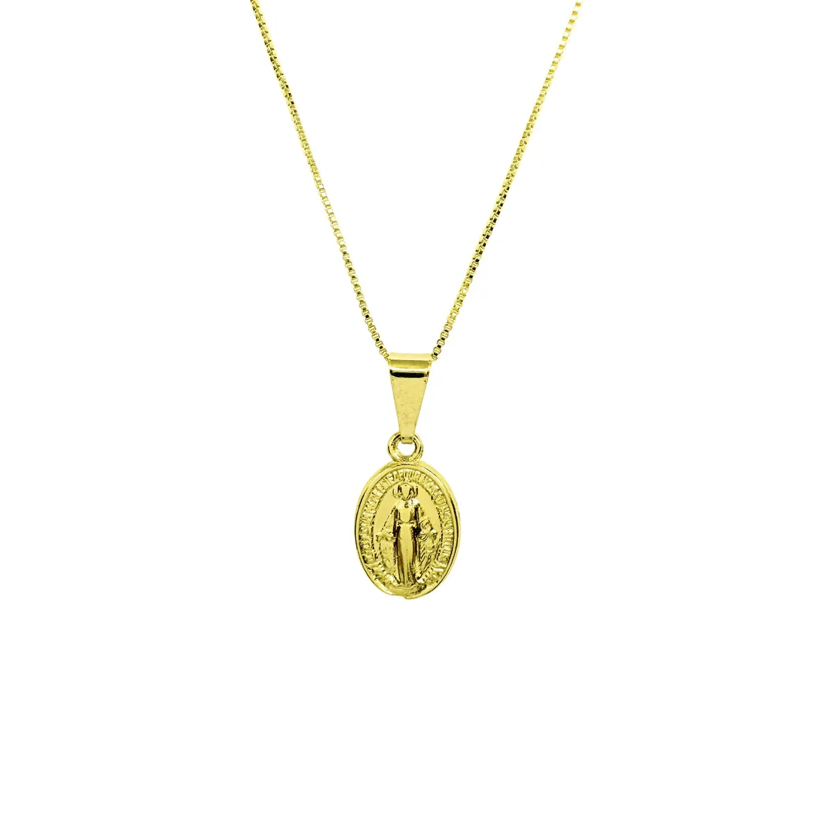 COGGIOLA - Collar Virgen De Los Rayos Veneciana Enchapado Oro 18K
