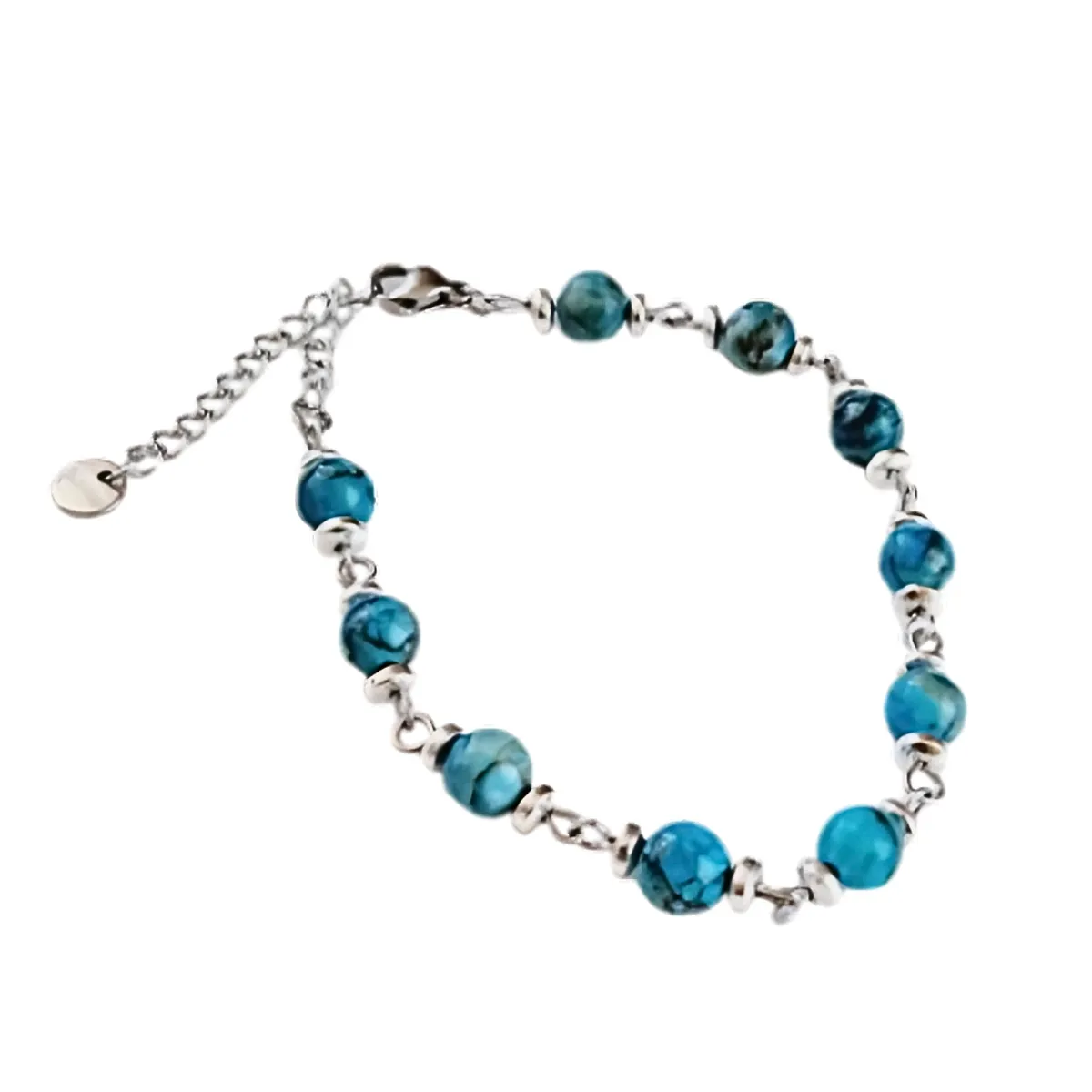 GENERICO - Pulsera Turquesa Piedra Pulida