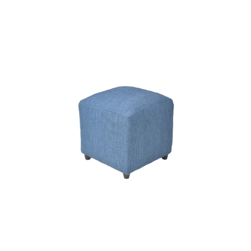 BILDUN - Pouf Tela Lino Color Azul