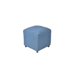 BILDUN - Pouf Tela Lino Color Azul