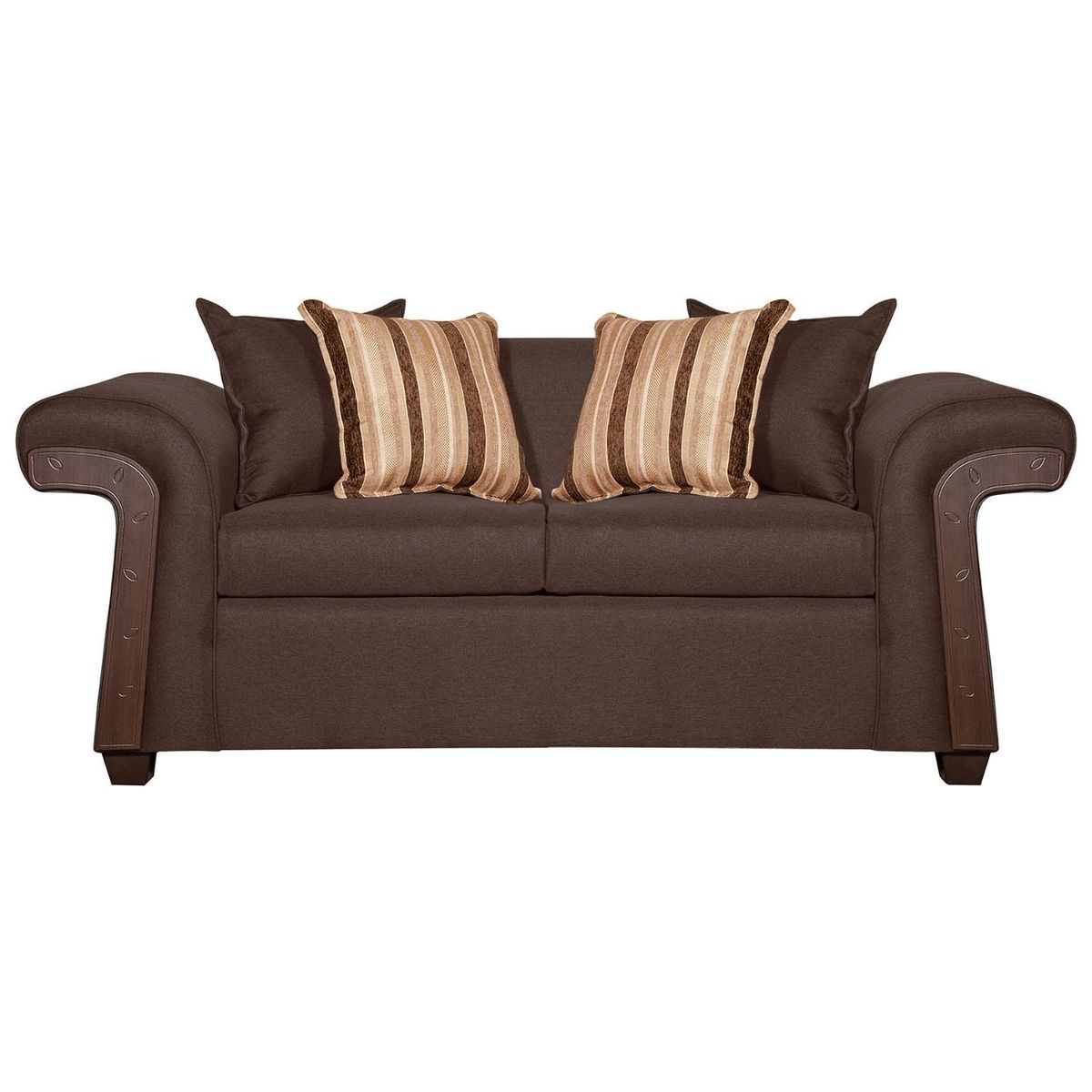 RUZAM MOBEL - SOFÁ 2 CUERPOS NAPOLES CAFÉ