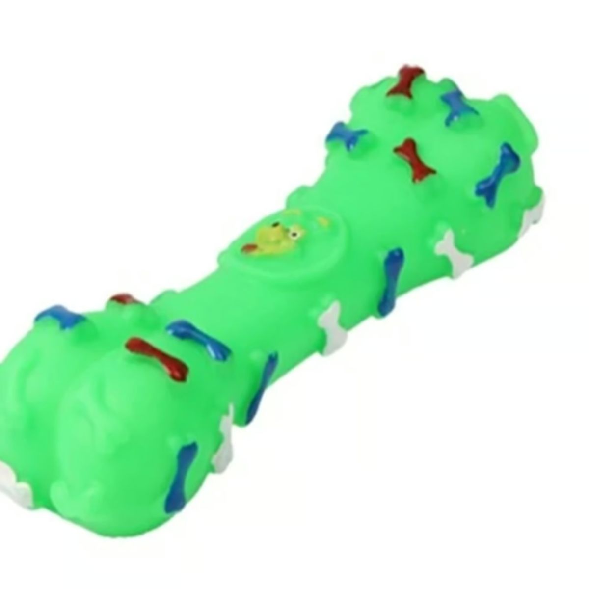 GENERICO - Hueso Para Perro Con Huellas Y Sonido Verde