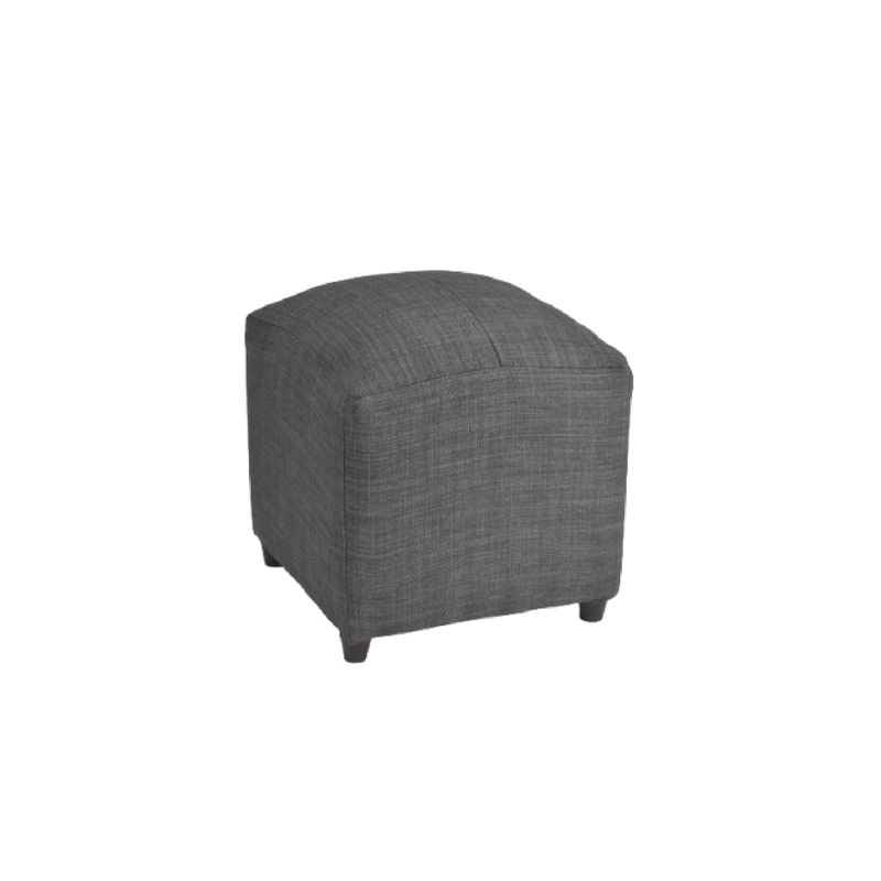BILDUN - Pouf Tela Lino Color Negro