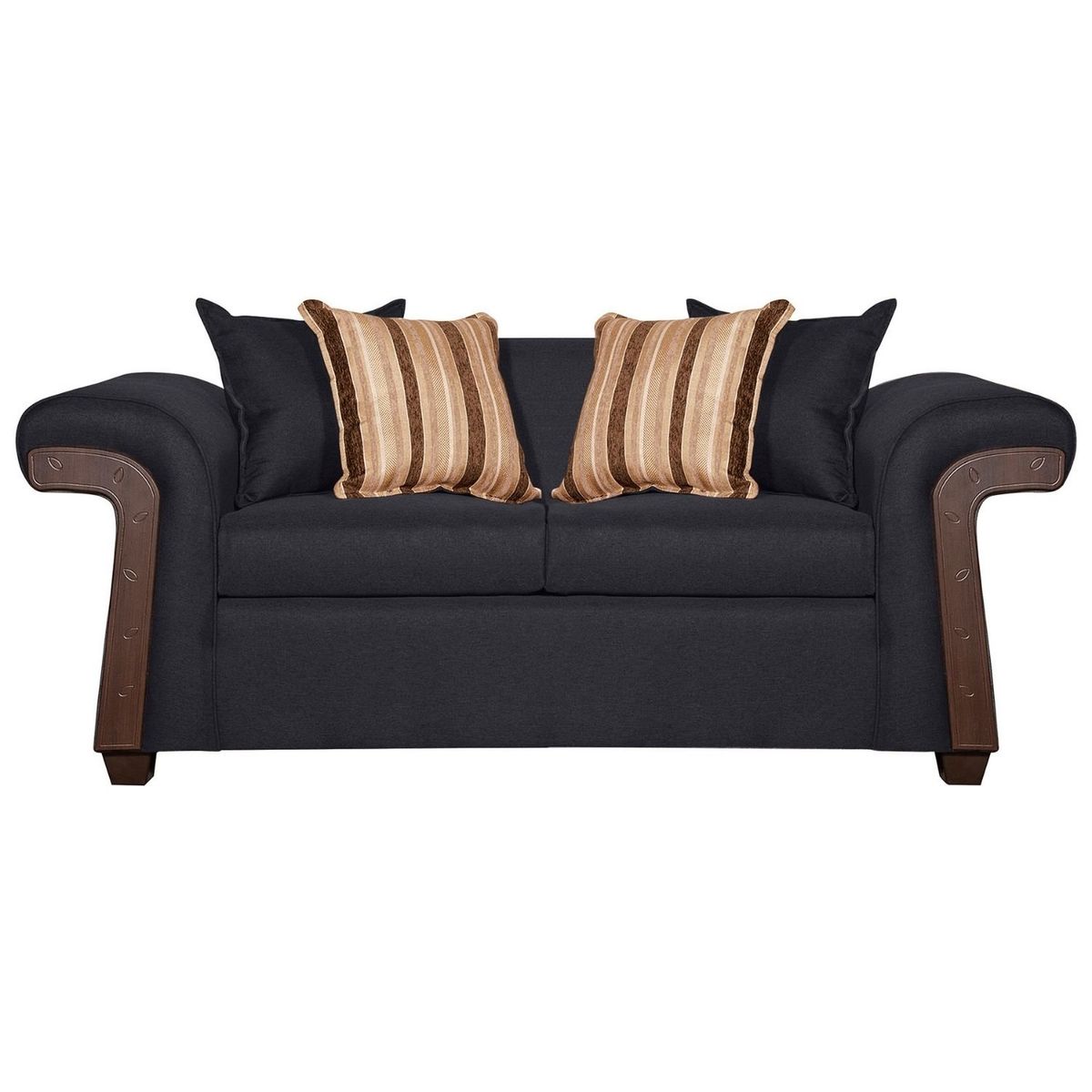 RUZAM MOBEL - SOFÁ 2 CUERPOS NAPOLES NEGRO