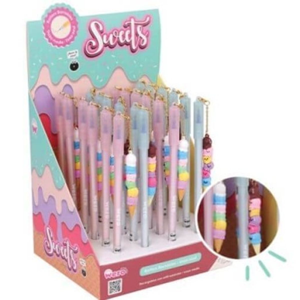 GENERICO - Lápiz Gel Azul Borrable Diseño de helado