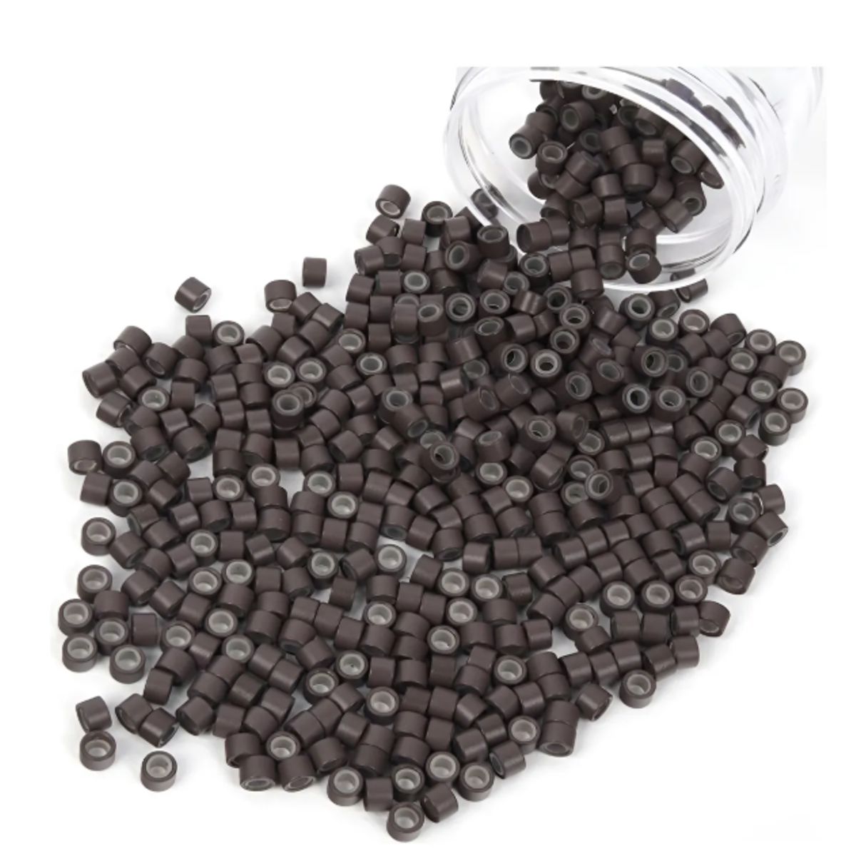 GENERICO - Set 500 Microring Para Extension De Cabello Marron  #5