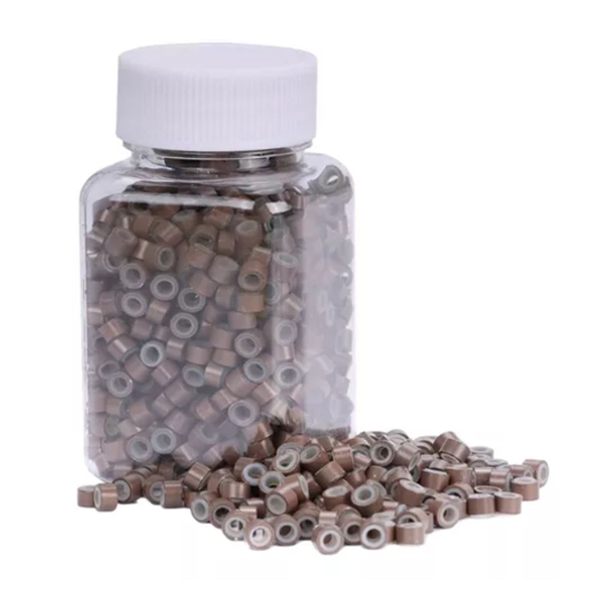 GENERICO - Set 500 Microring Para Extension De Cabello CAFE CLARO  #8