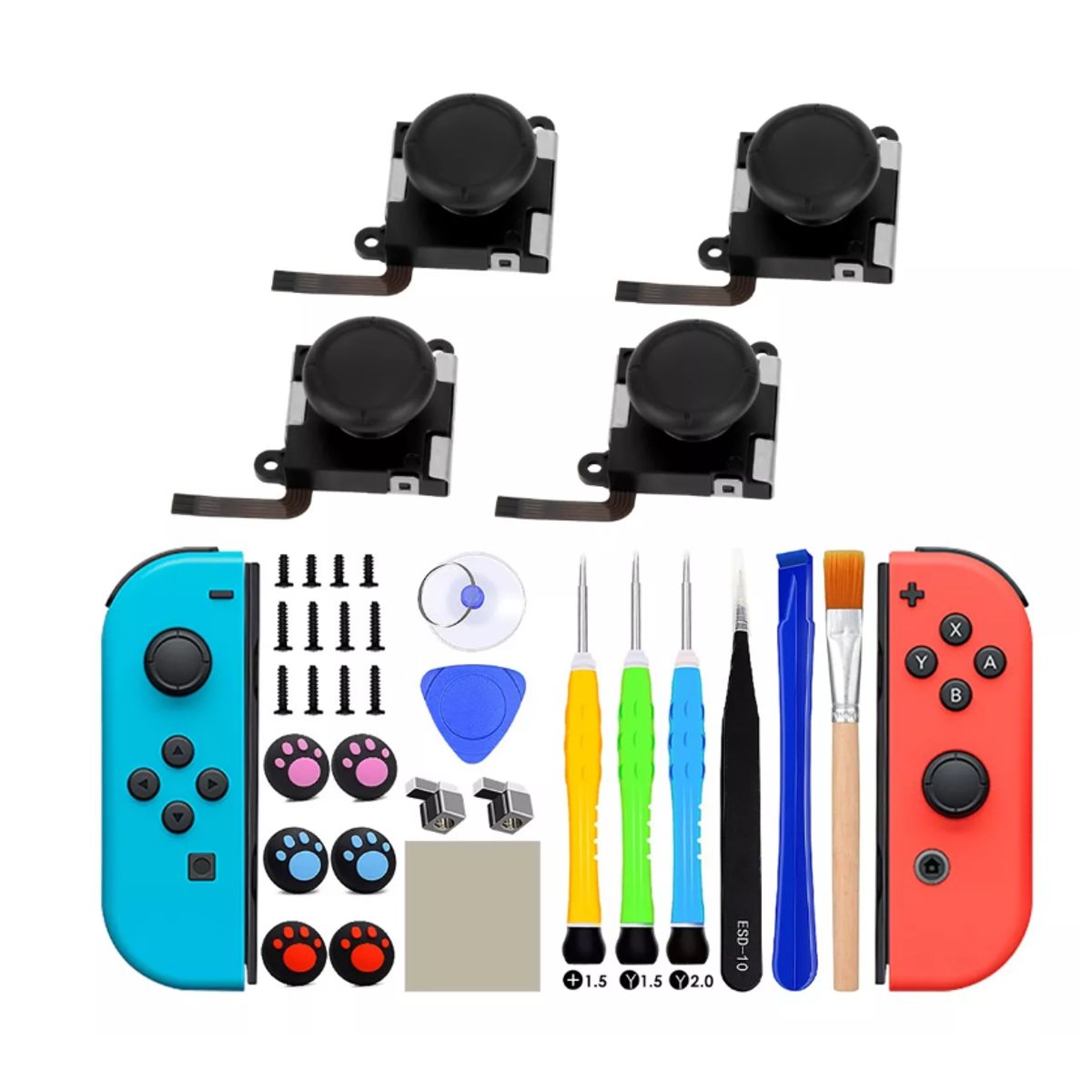 GENERICO - Kit De Reparación Mando Joycon 33 Pcs Para Nintendo Switch