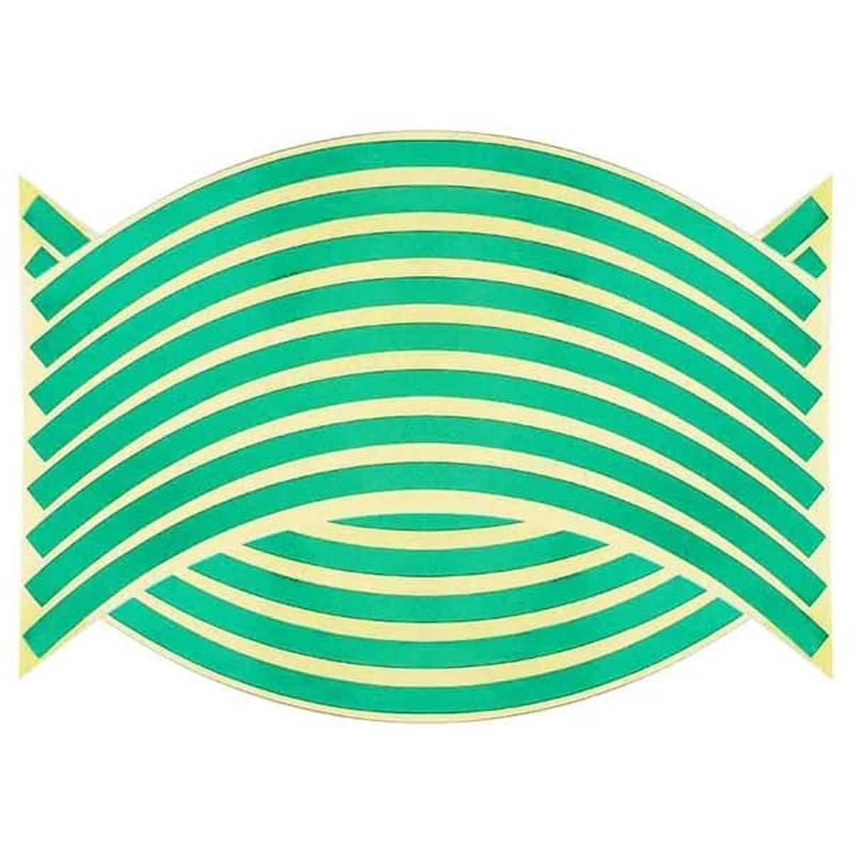 GENERICO - Kit de sticker adhesivos reflectivos para llantas VERDE