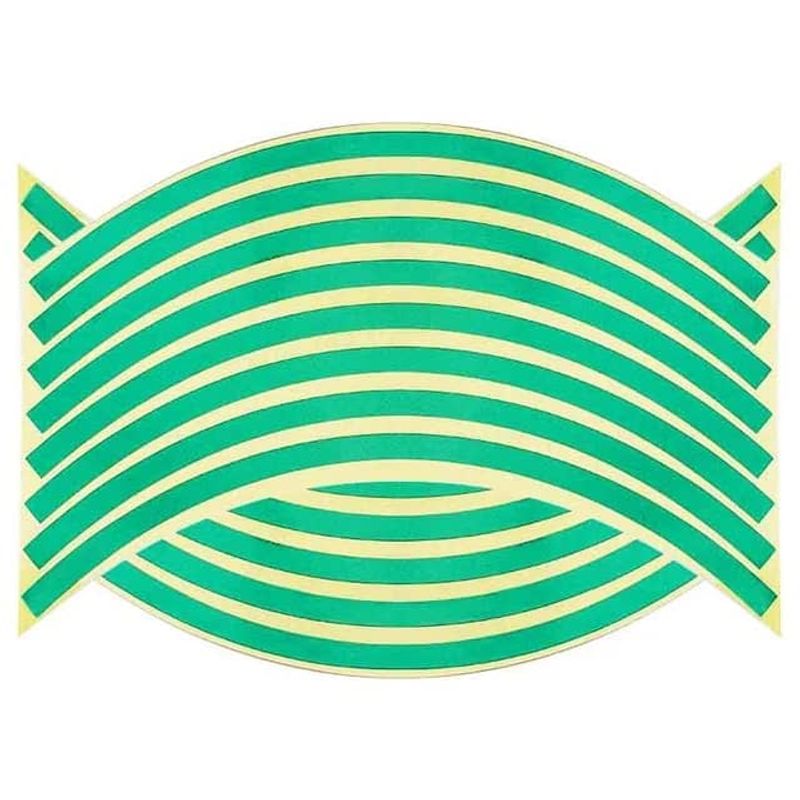 GENERICO - Kit de sticker adhesivos reflectivos para llantas VERDE
