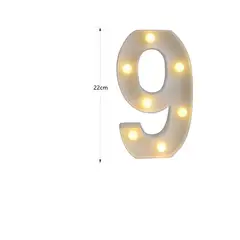 GENERICO - Numero 9 con luz led