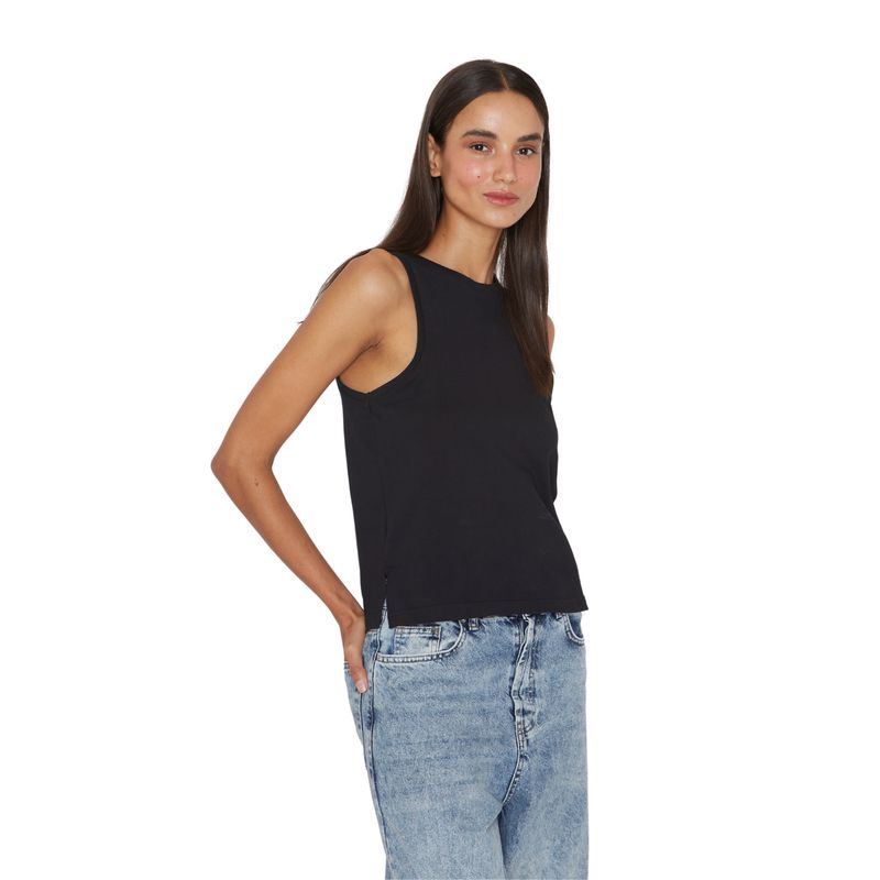 JACINTA TIENDA - Polera Colomba negra Jacinta Tienda