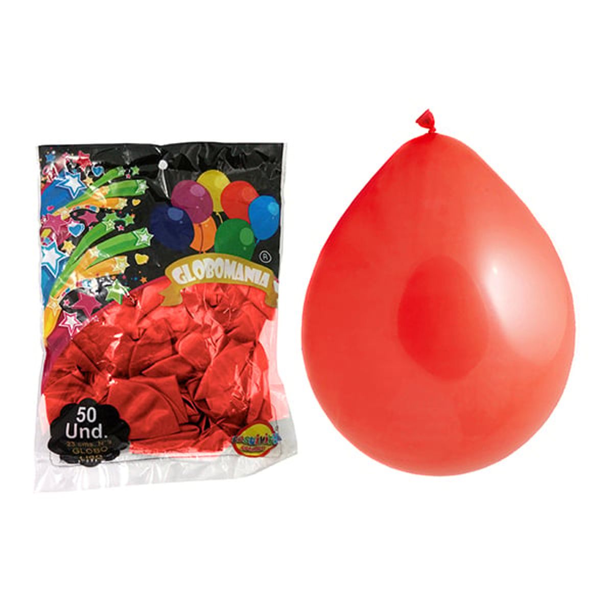 GENERICO - GLOBO 09 STANDARD A ROJO X 50 UNI