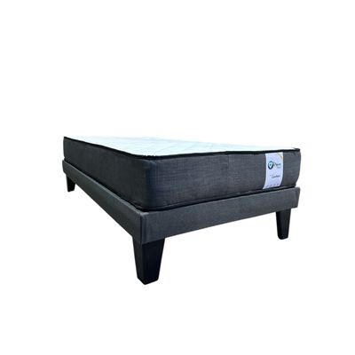Imagen 2 del producto Base de cama Plaza y Media + colchon Gris Oscuro