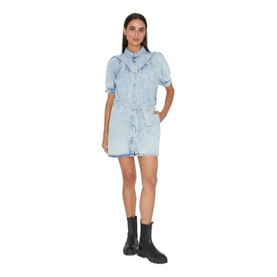 Imagen 2 del producto Vestido Denim manga corta azul