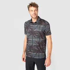 BUBBA - Polera Spandex Golf Palms  Black