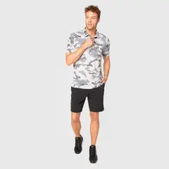 BUBBA - Polera Spandex Golf Camo  Black
