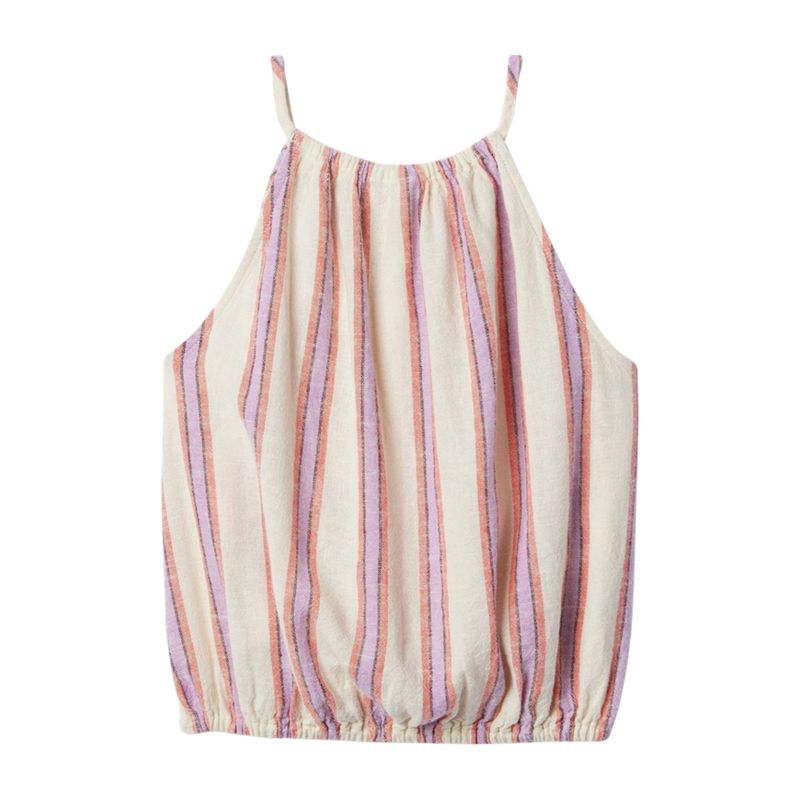 GAP - Blusa Halter Rayada Niña Crema