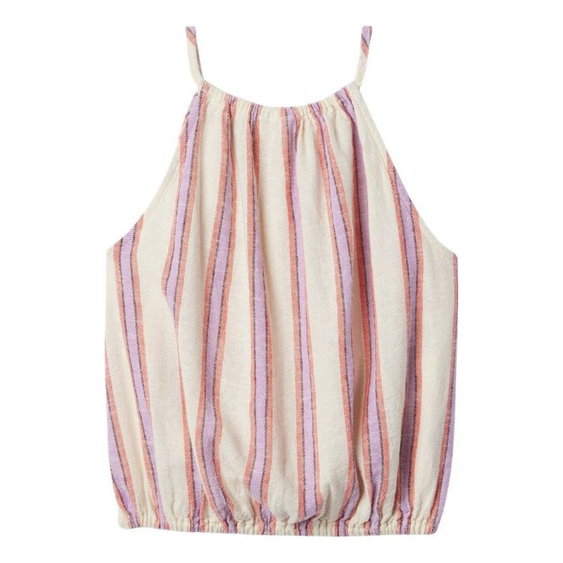 GAP - Blusa Halter Rayada Niña Crema