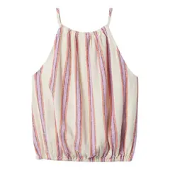 GAP - Blusa Halter Rayada Niña Crema