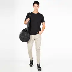 ELLUS - Pantalón New Slim Tiro Medio Kaki AMC15252