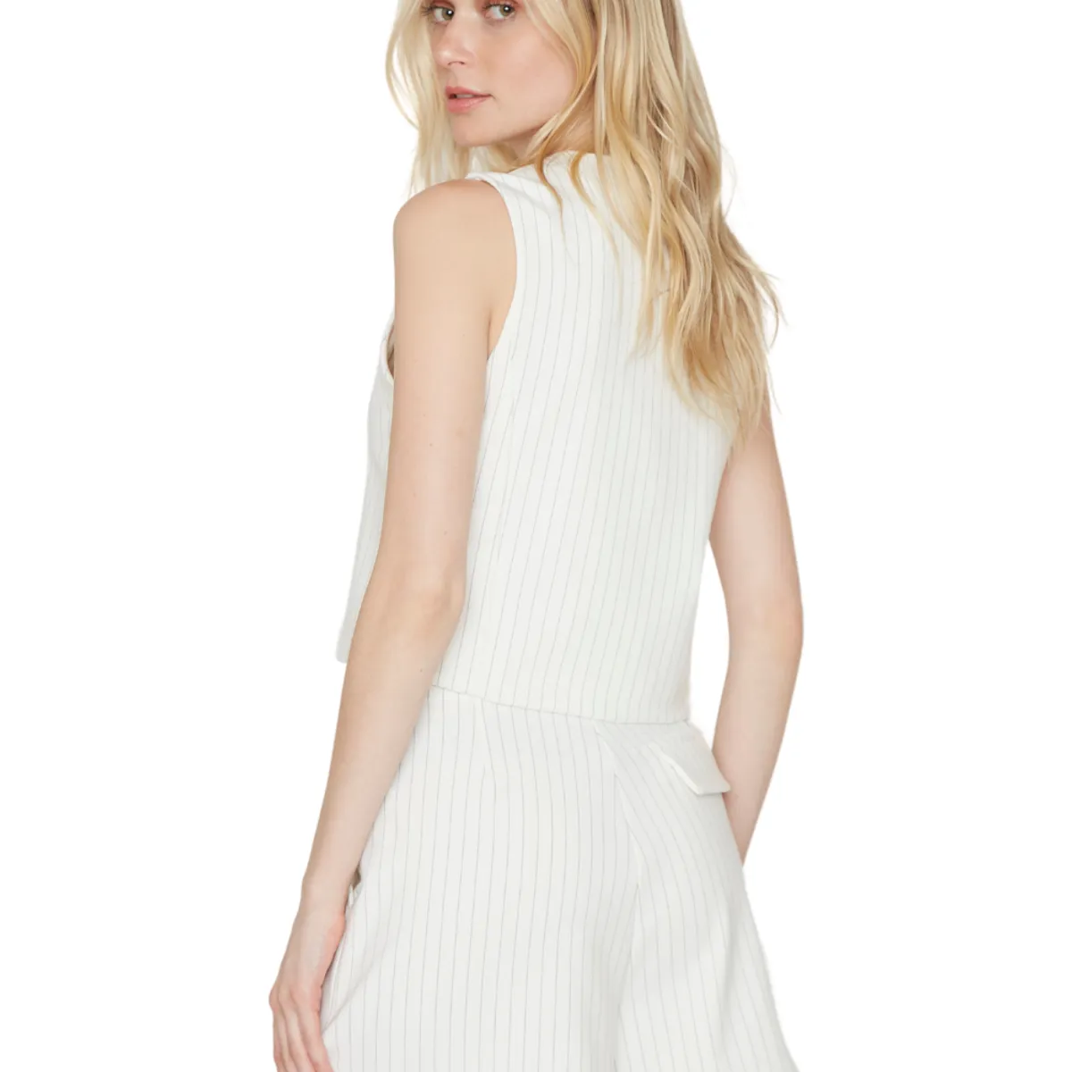 JACINTA TIENDA - Vest Owen rayas blanco Jacinta Tienda