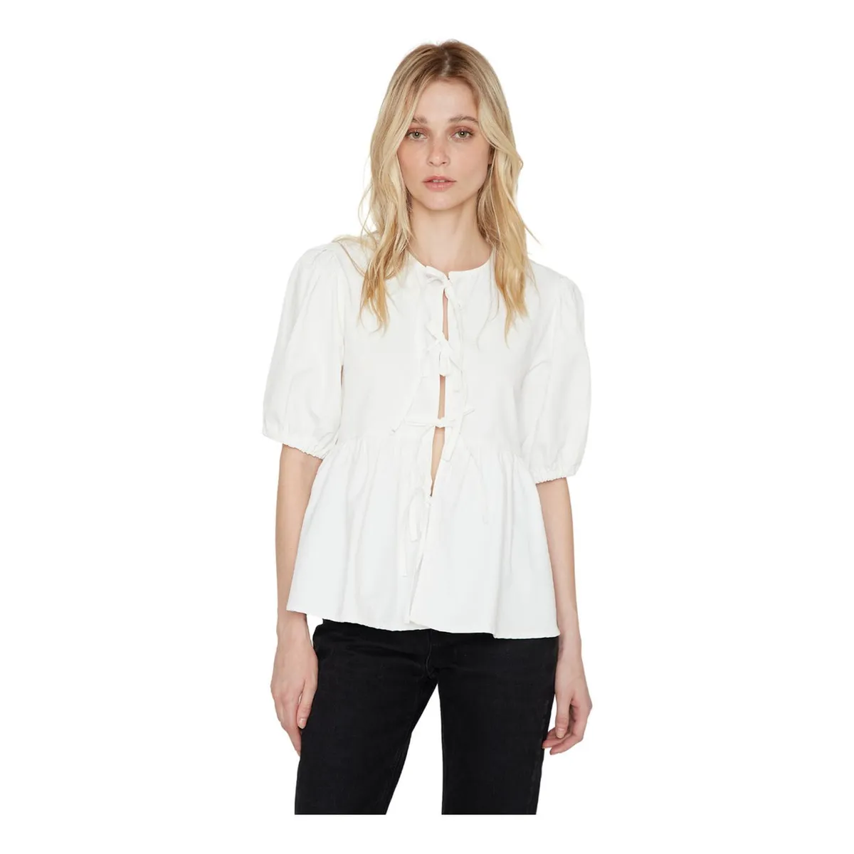JACINTA TIENDA - Blusa lazos blanca Jacinta Tienda