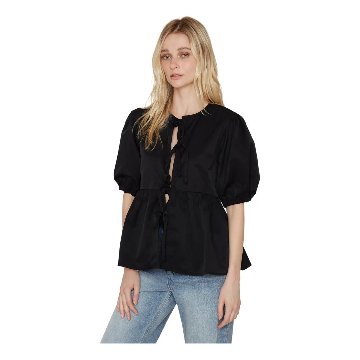 JACINTA TIENDA - Blusa lazos negra Jacinta Tienda