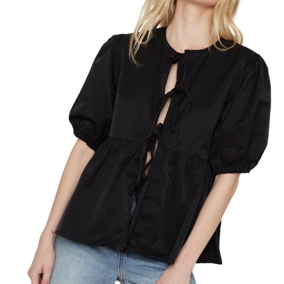 JACINTA TIENDA - Blusa lazos negra Jacinta Tienda