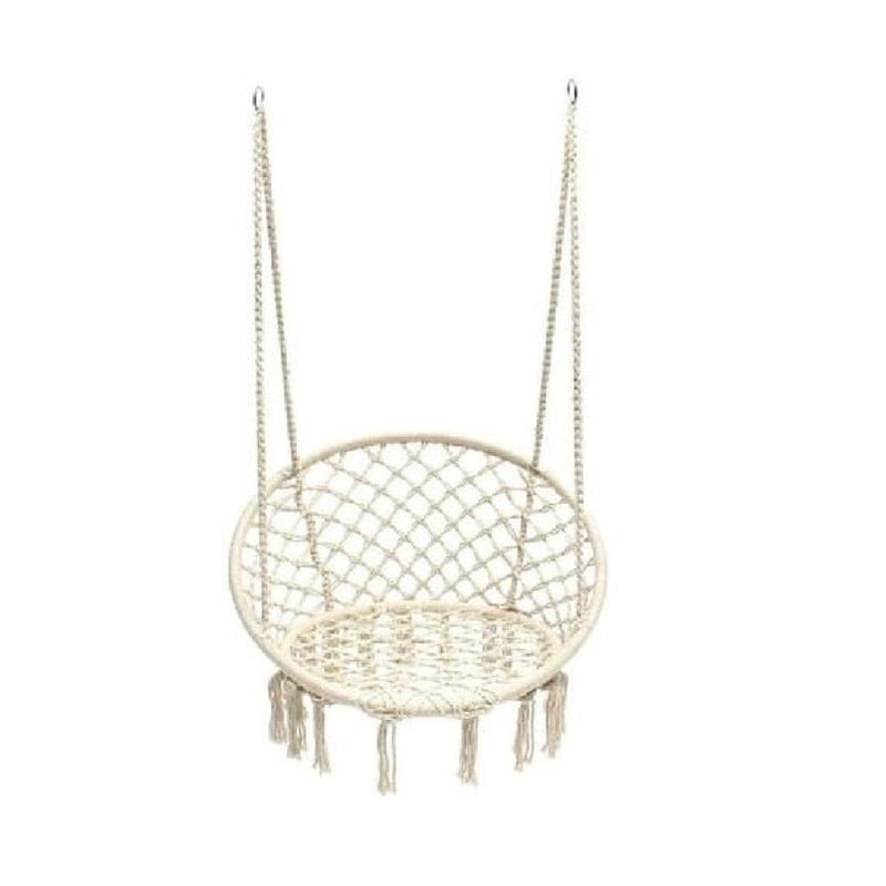 ANGELES DEL HOGAR - Silla Hamaca Color Beige  80 X 60 X 120 cm