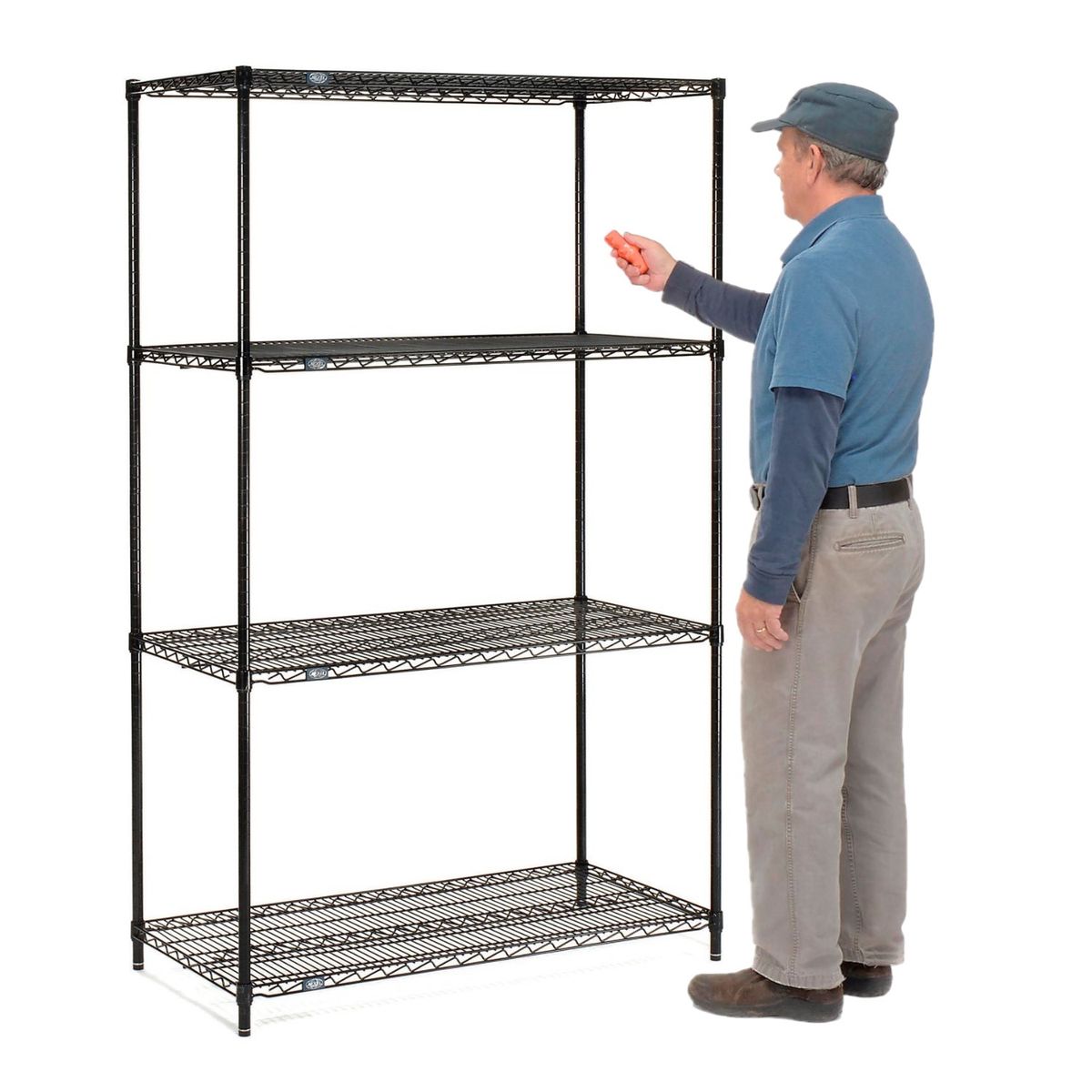 PROCHEF - Estante 120x45x180 cm Epóxico 4 Bandejas Capacidad 800 kg.