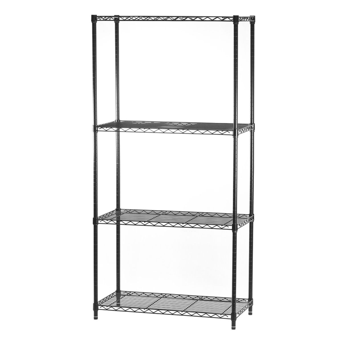 PROCHEF - Estante Acero Pintura Epóxica Negra 90x45x180 cm. 480 Kg.