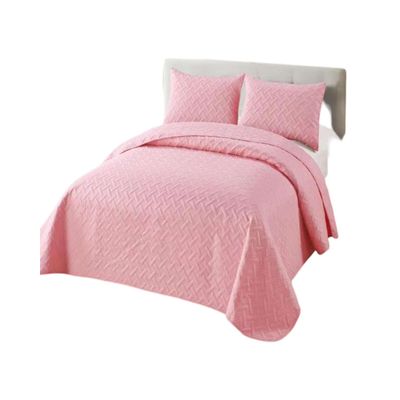 Imagen 2 del producto CUBRECAMA COLCHAS QUILT DE VERANO PLAZA Y MEDIA ROSADO