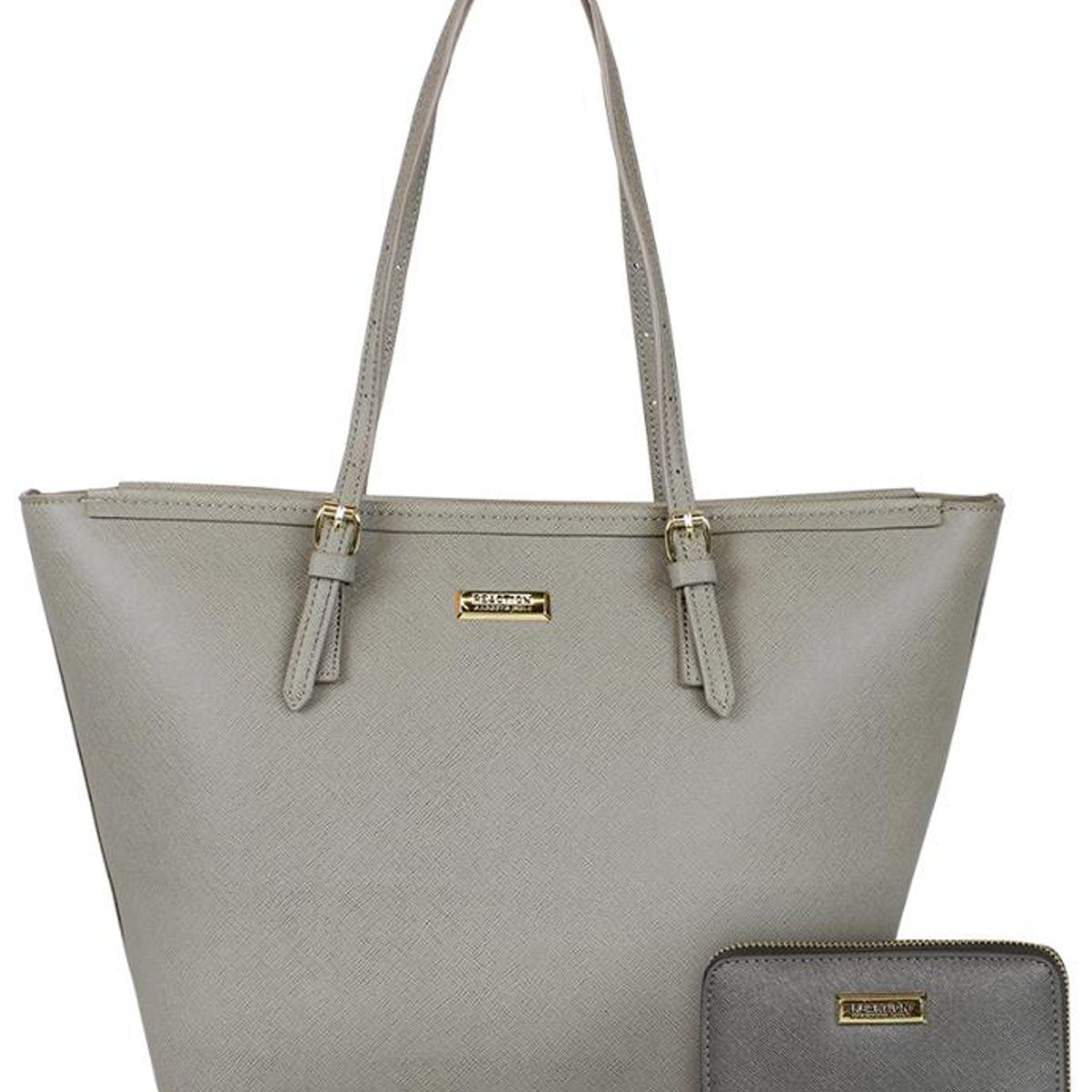 KENNETH COLE - Cartera Tempo + billetera Trifold gris Kenneth Cole