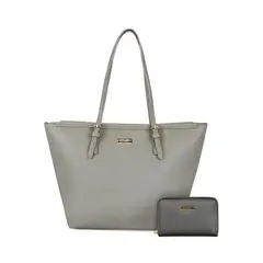 KENNETH COLE - Cartera Tempo + billetera Trifold gris