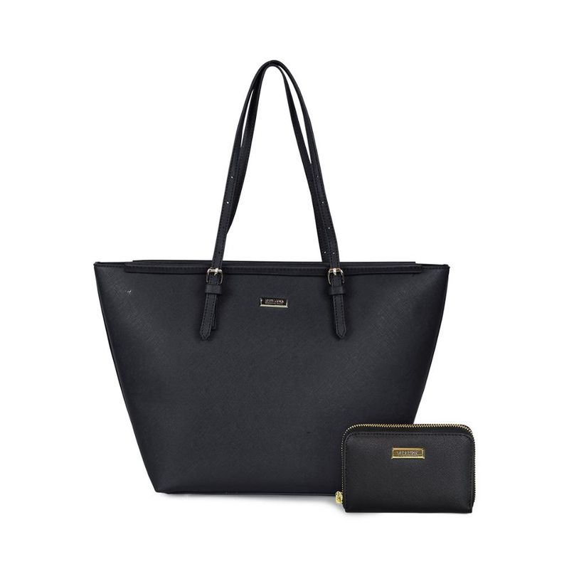 KENNETH COLE - Cartera Tempo + billetera Trifold negra Kenneth Cole