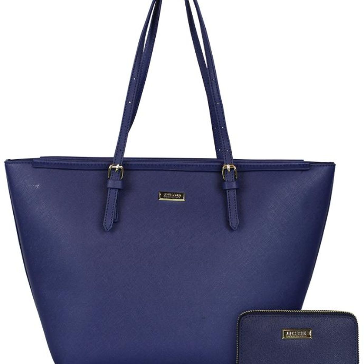 KENNETH COLE - Cartera Tempo + billetera Trifold azul oscuro Kenneth Cole