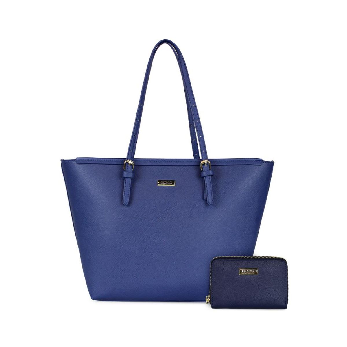 KENNETH COLE - Cartera Tempo + billetera Trifold azul Kenneth Cole