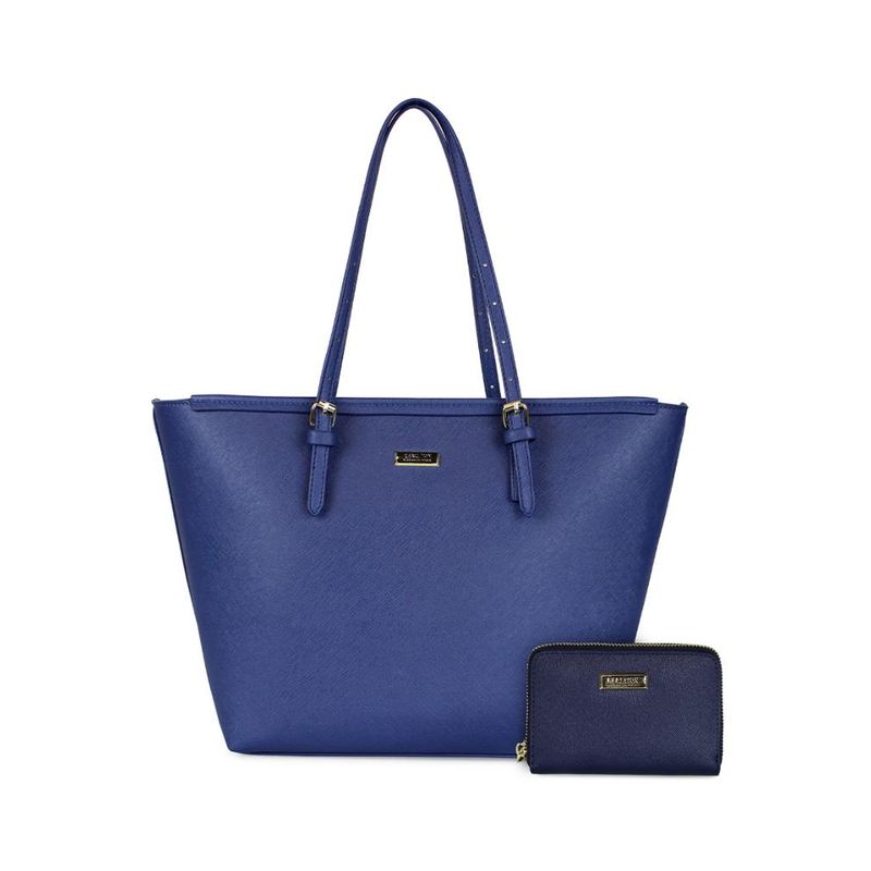 KENNETH COLE - Cartera Tempo + billetera Trifold azul Kenneth Cole