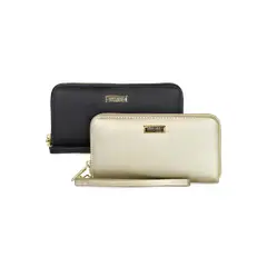 KENNETH COLE - 2 Billeteras de mujer Jaeda negra y gold