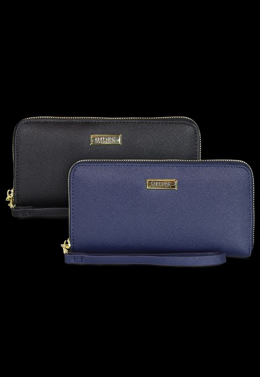 2 Billeteras de mujer Jaeda negra y azul Azul TALLA UNICA