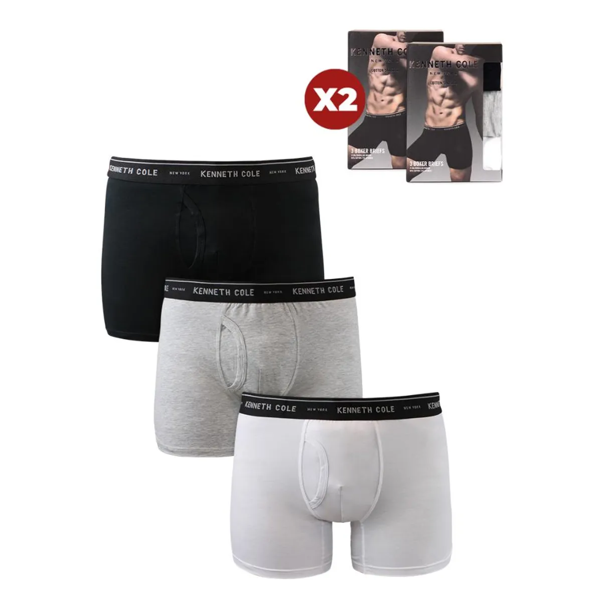 KENNETH COLE - Pack 6 Boxer talla L multicolor Kenneth Cole