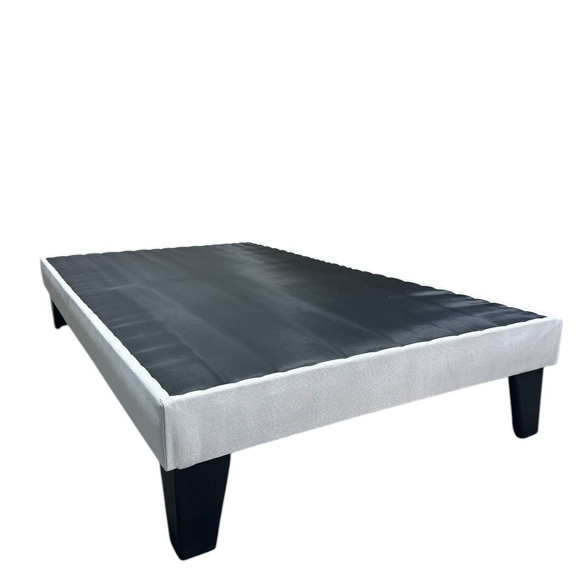 GENERICO - Base De Cama Europea Gris Claro Lino 1.5 Plaza 105X190