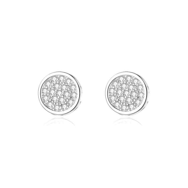 LA GARZA - Aros Plata Mujer circones Blancos Emily