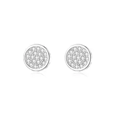 LA GARZA - Aros Plata Mujer circones Blancos Emily