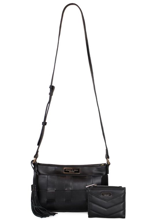 Cartera Eyton y billetera Abella black Negro TALLA UNICA