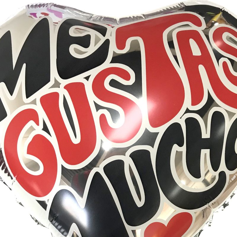 GENERICO - GLOBO METALICO 18 ME GUSTAS MUCHO X50 UNI