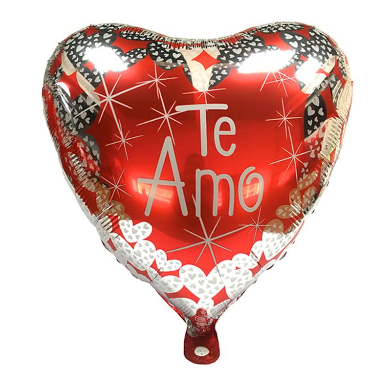 GENERICO - GLOBO METALICO 18 TE AMO CORAZONES X50 UNI