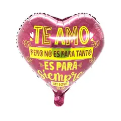 GENERICO - GLOBO METALICO 18 TE AMO PARA SIEMPRE X1 UNI